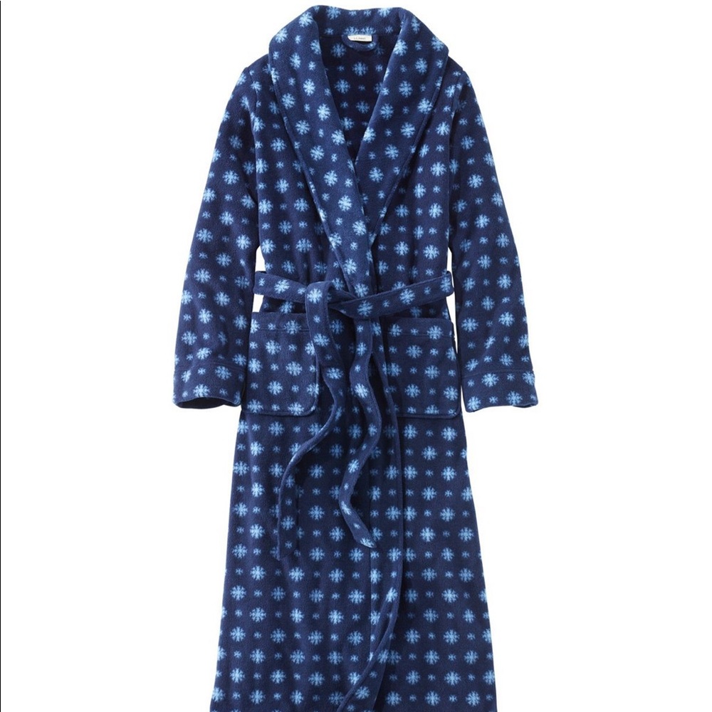 Women's Winter Fleece Robe, Wrap-Front Print